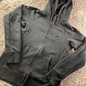 Nike SB Jacket Mens Small Black White Hoodie Full Zip Everett Graphic Skater